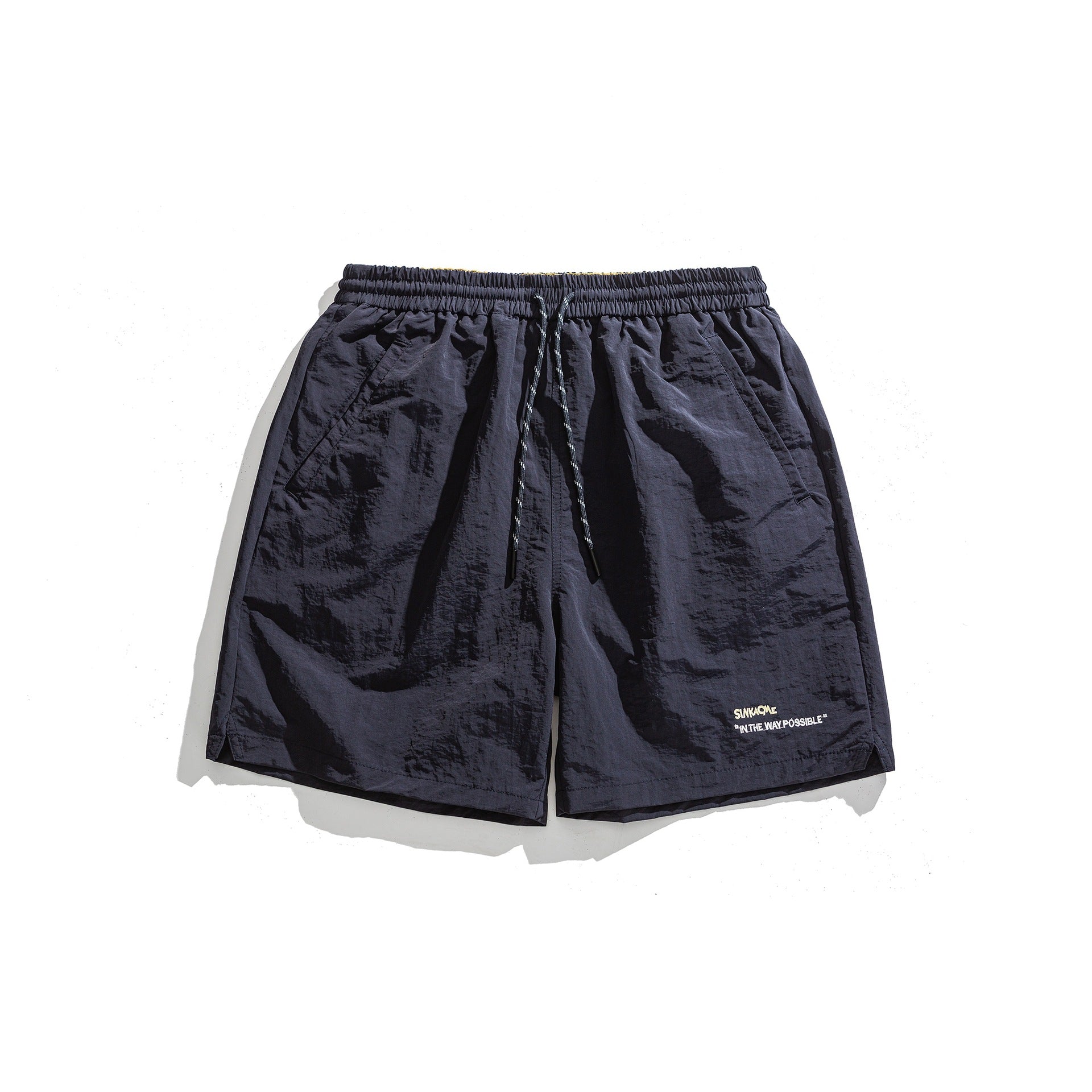 Loose Sport Shorts with Simple Letter Embroidery Design