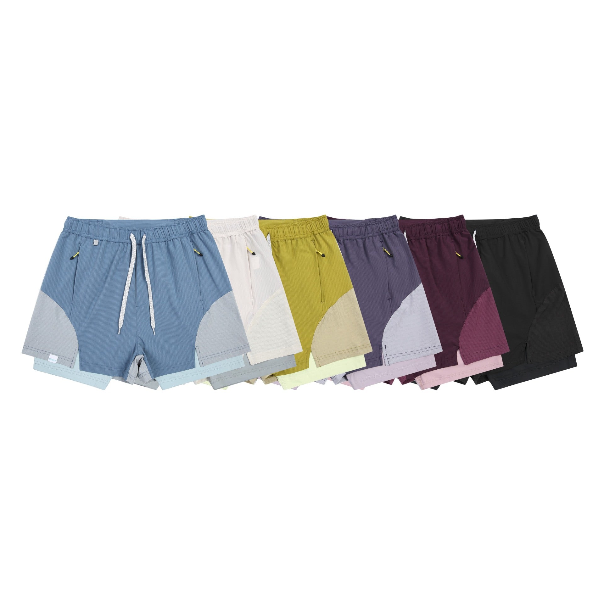 Outdoor Quick-Dry Running Shorts Color-Blocked Design with Anti-See-Through Feature