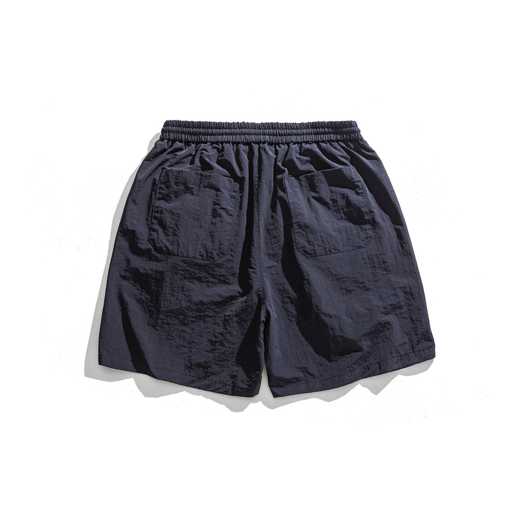 Loose Sport Shorts with Simple Letter Embroidery Design