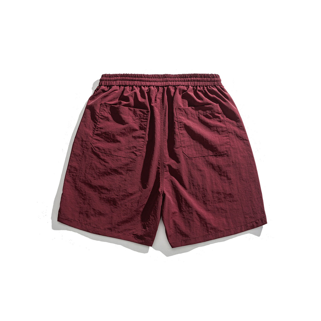 Loose Sport Shorts with Simple Letter Embroidery Design