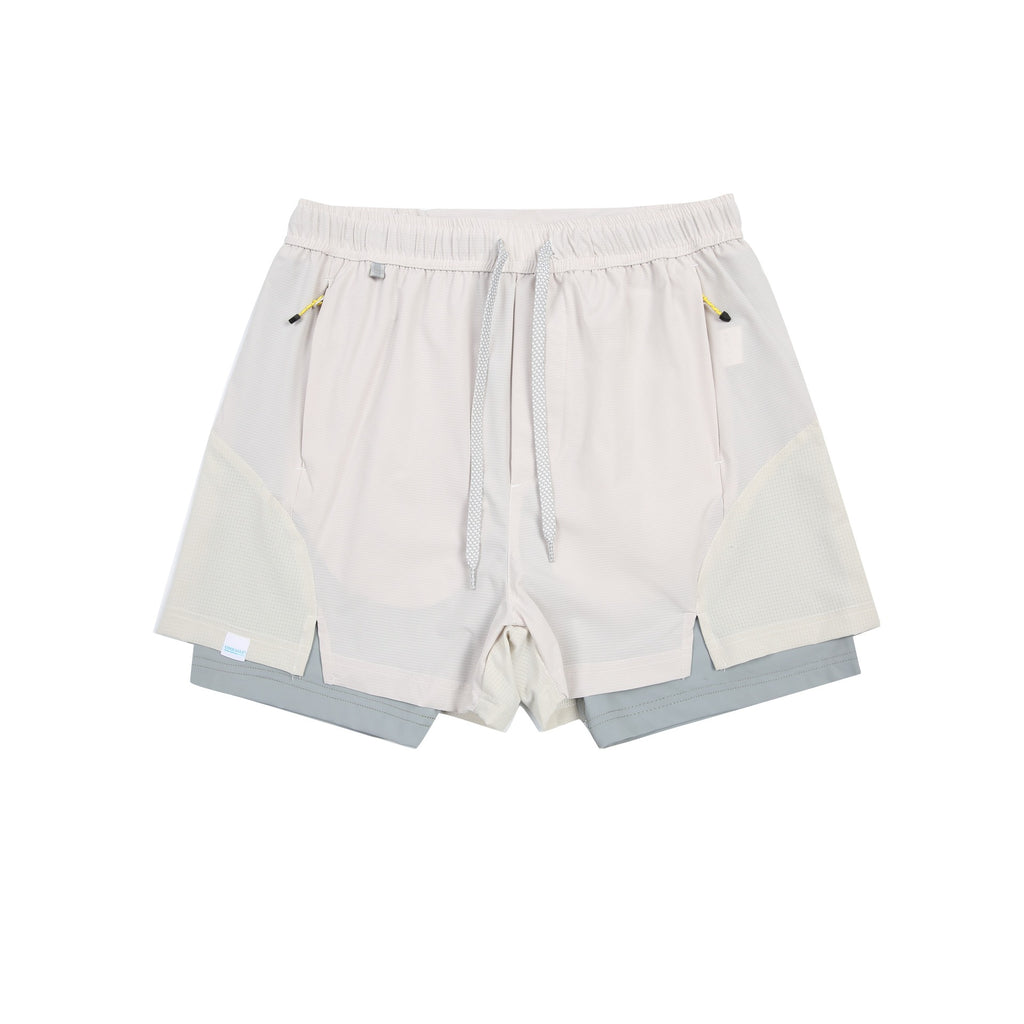 Outdoor Quick-Dry Running Shorts Color-Blocked Design with Anti-See-Through Feature