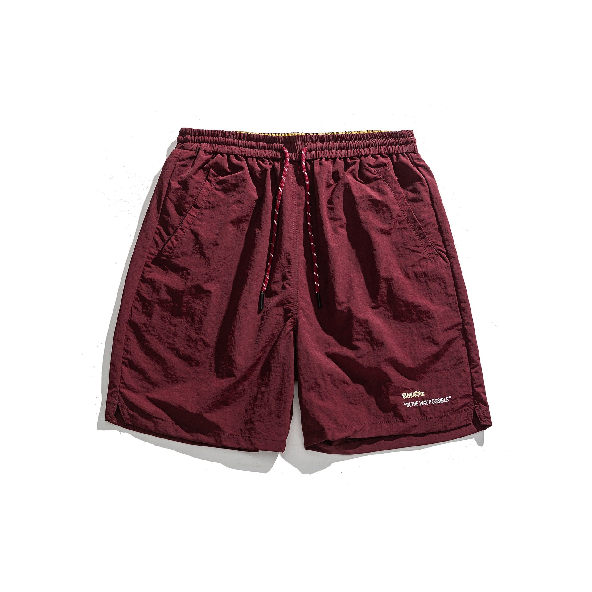 Loose Sport Shorts with Simple Letter Embroidery Design