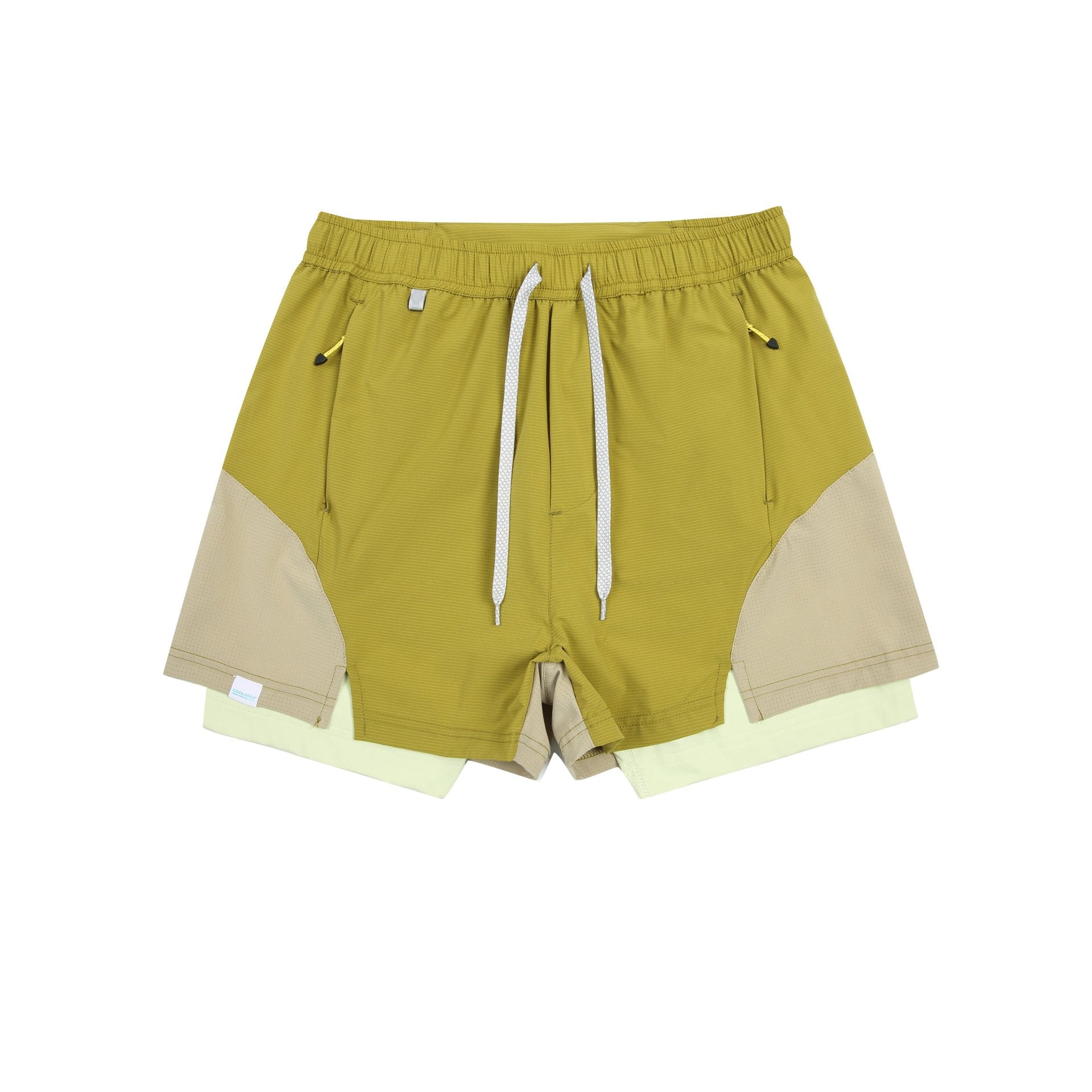 Outdoor Quick-Dry Running Shorts Color-Blocked Design with Anti-See-Through Feature